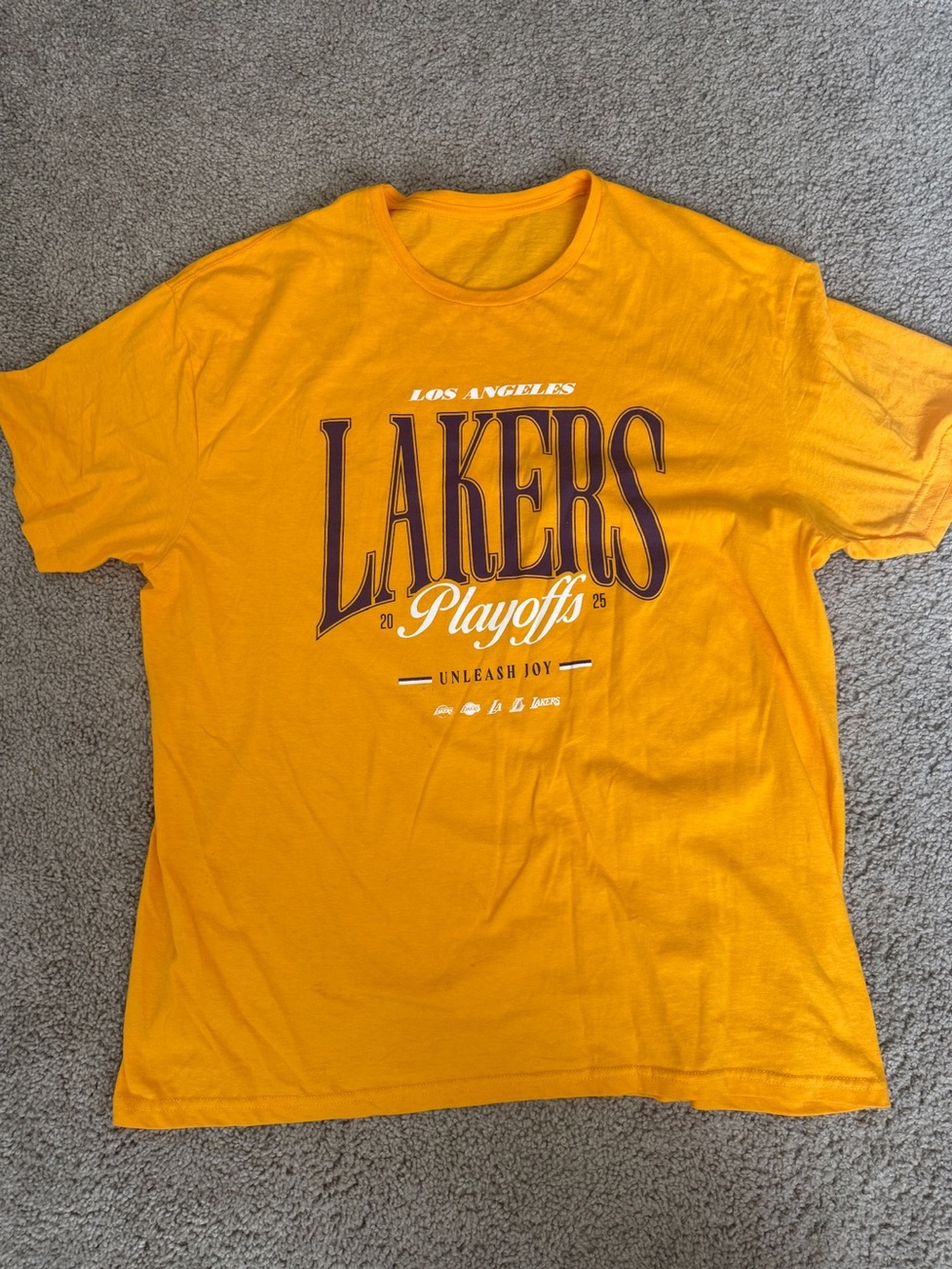 Los Angeles Lakers Gold Playoffs Short Sleeve Tee